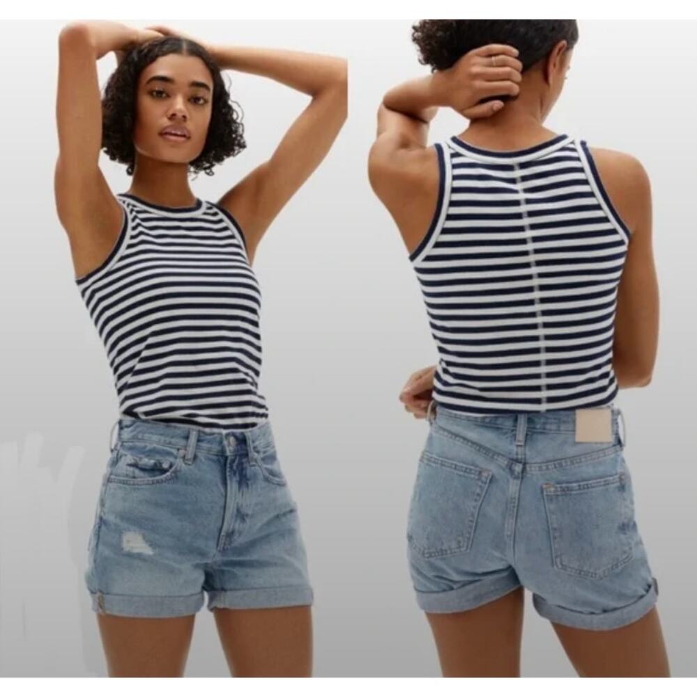 Everlane The Denim Short Womens 23 High Rise Organic Cotton Jean Shorts - Picture 3 of 8